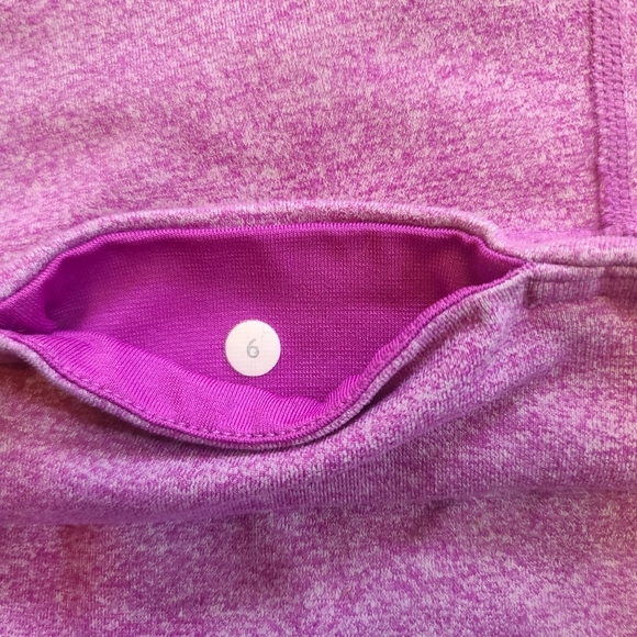 Lululemon Wunder Under Crop Heathered Paris Pink Leggings yoga Leggings size 6 - Picture 8 of 8